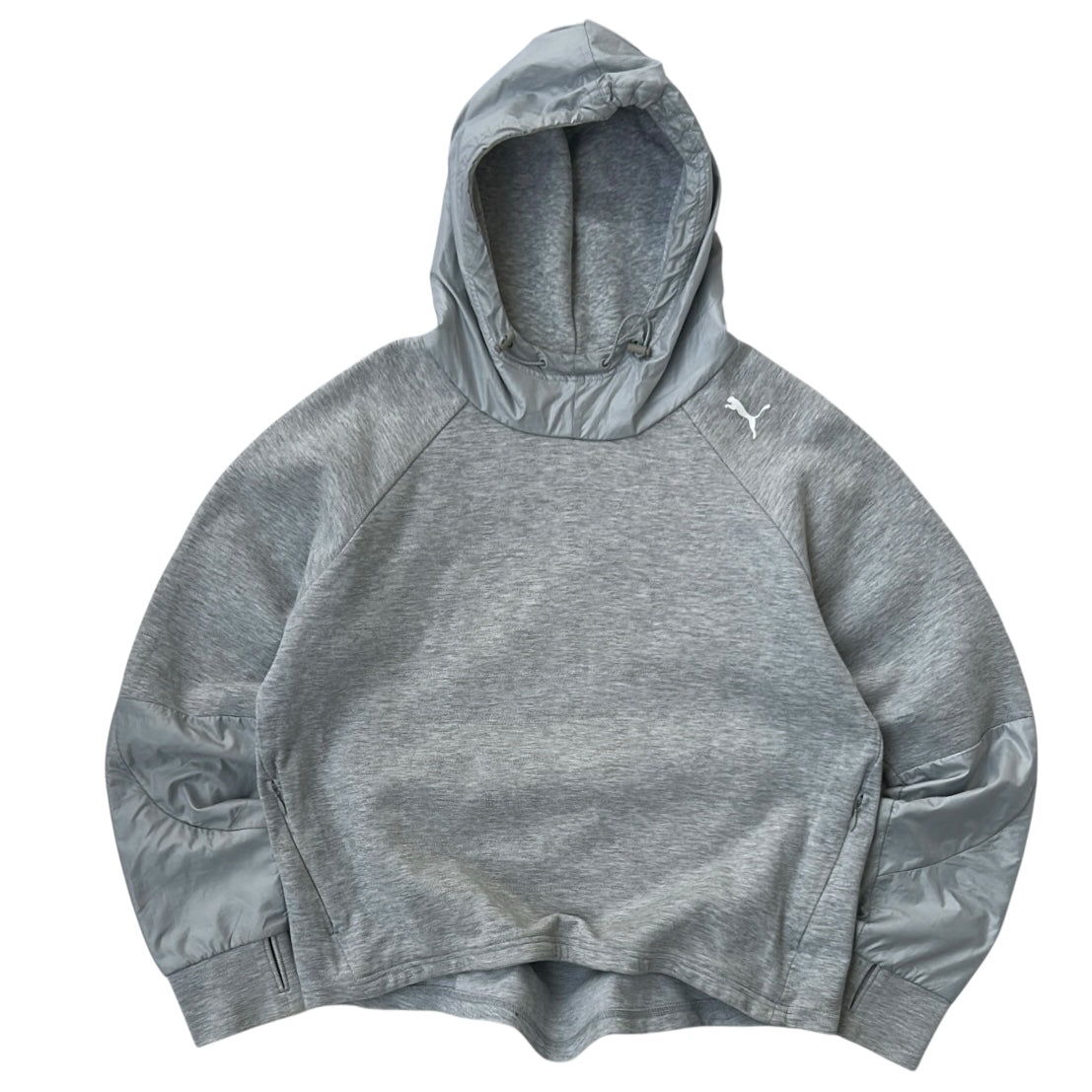 Puma Grey Multi Material Hoodie