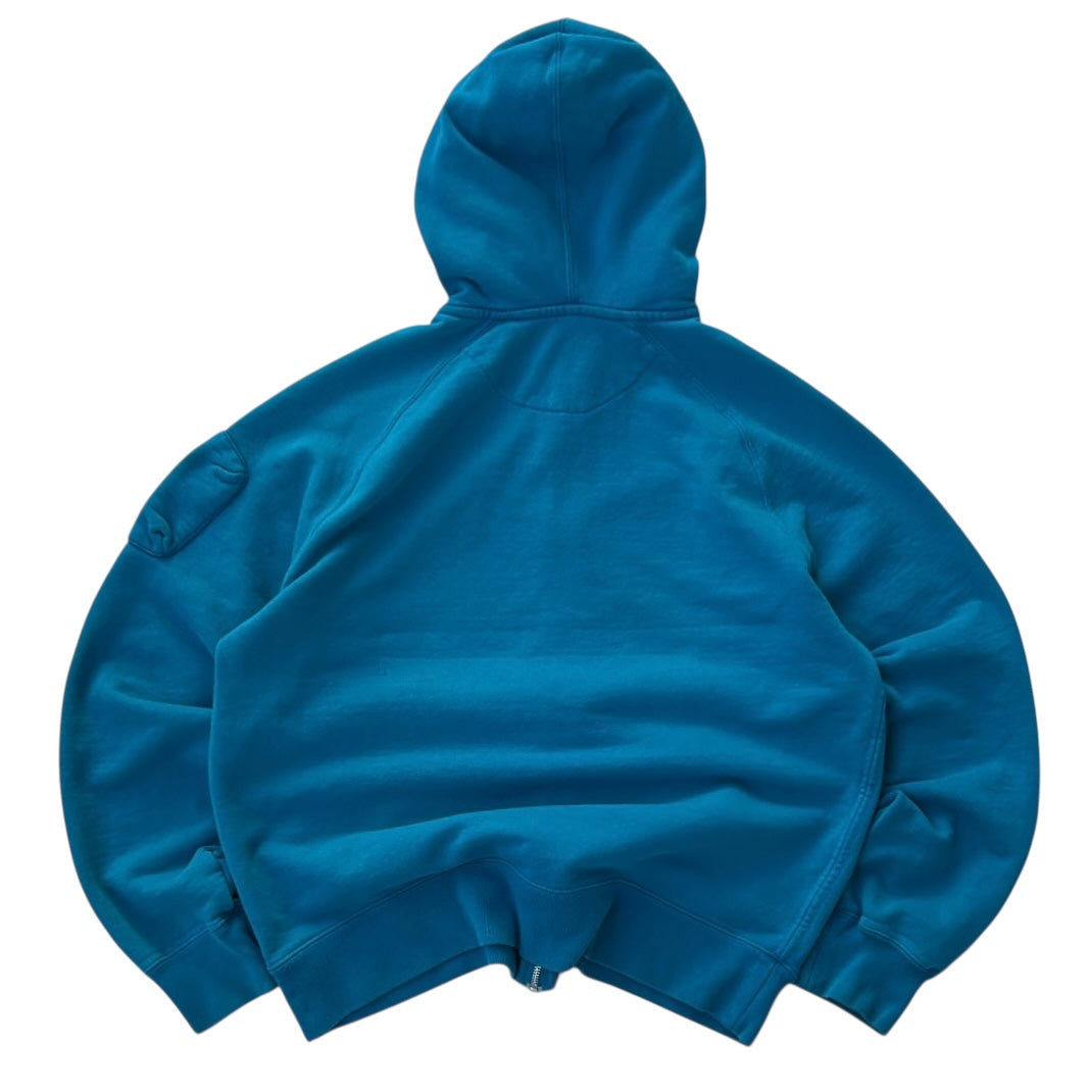 Nike Blue Embroidered Logo Hooded Full Zip Jacket