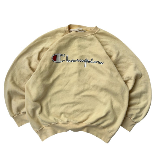Champion Bright Yellow Logo Light Sweatshirt