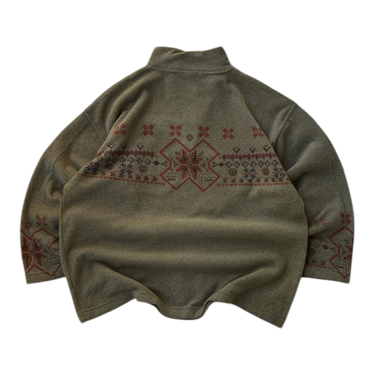 Khaki 1/4 Zip Vintage Fleece