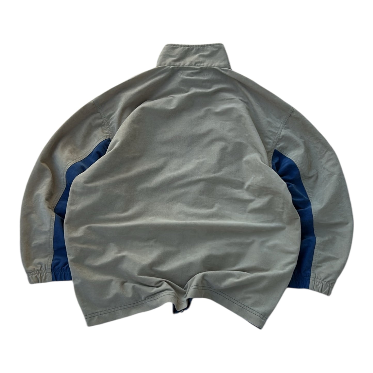 Greenstone Park Beige x Dusty Blue Full Zip Micro Fleece Jacket