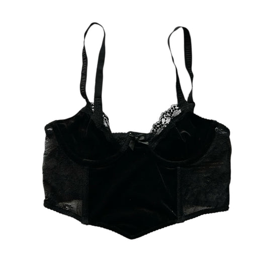 Velvet & Lace Corset Top (Adjustable Strap)