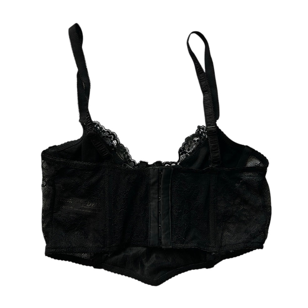 Velvet & Lace Corset Top (Adjustable Strap)