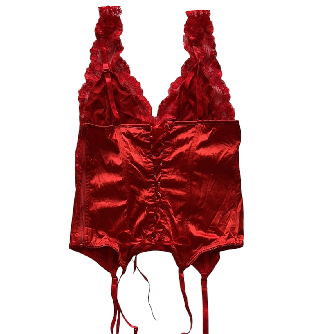 Lingerie Lace& Silk Corset Top (Adjustable Strap)