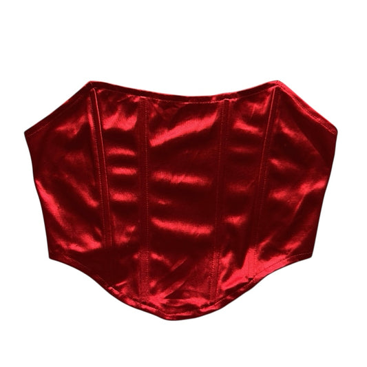 Silk Strapless Corset Top