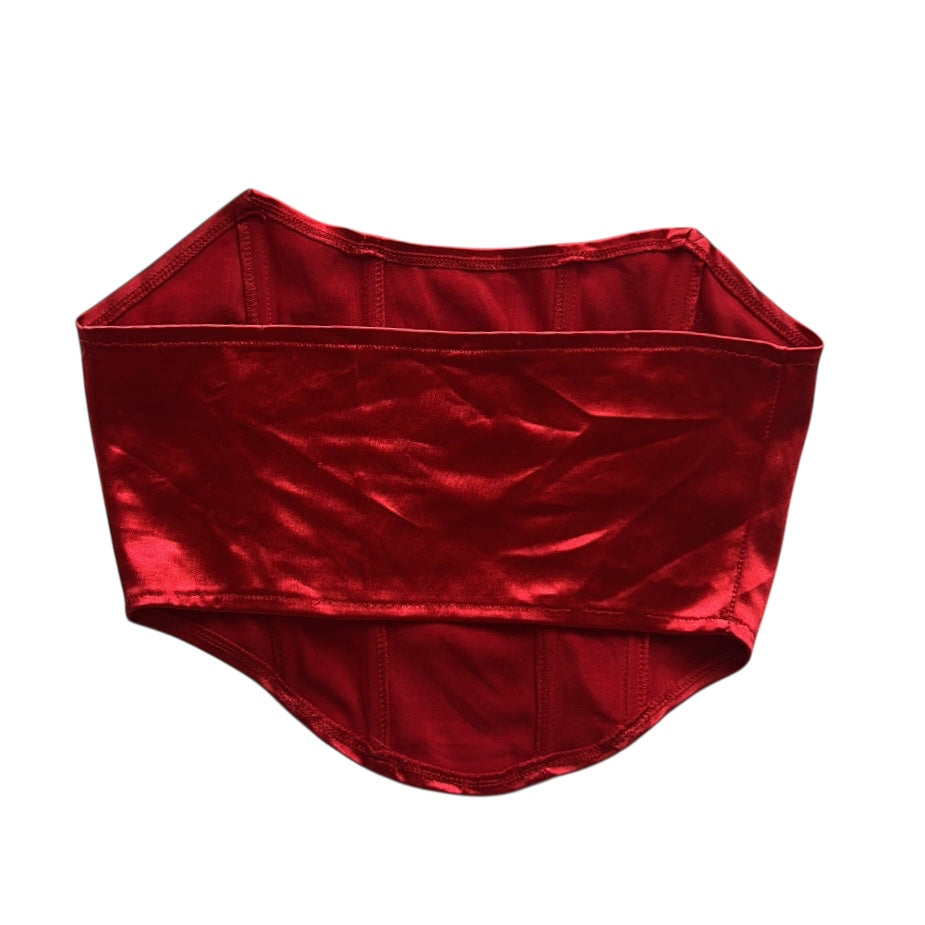 Silk Strapless Corset Top