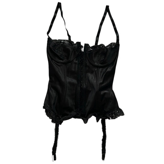 Lingerie Silk & Lace Corset Top (Adjustable Strap)
