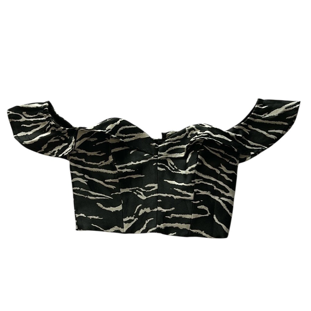 Off The Shoulder Zebra Print Corset Top