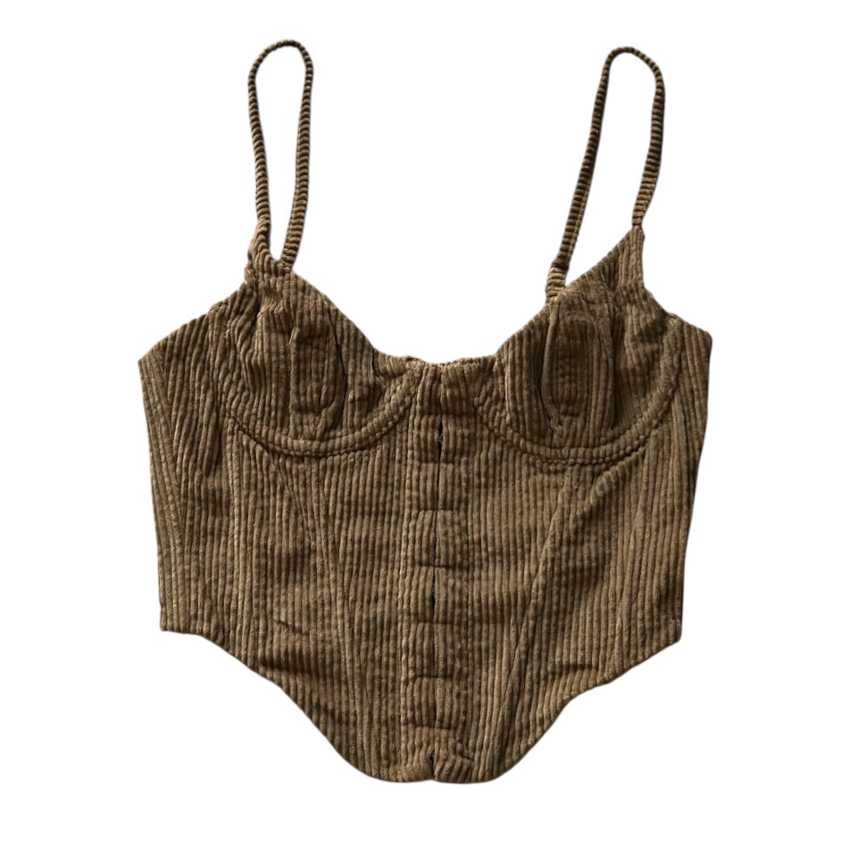 Corduroy Corset Top (Adjustable strap)