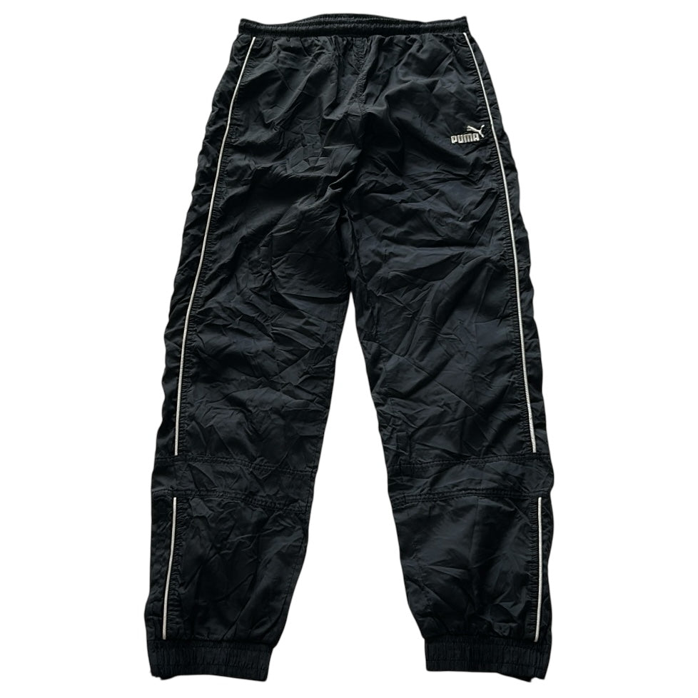 Puma navy track pants with line