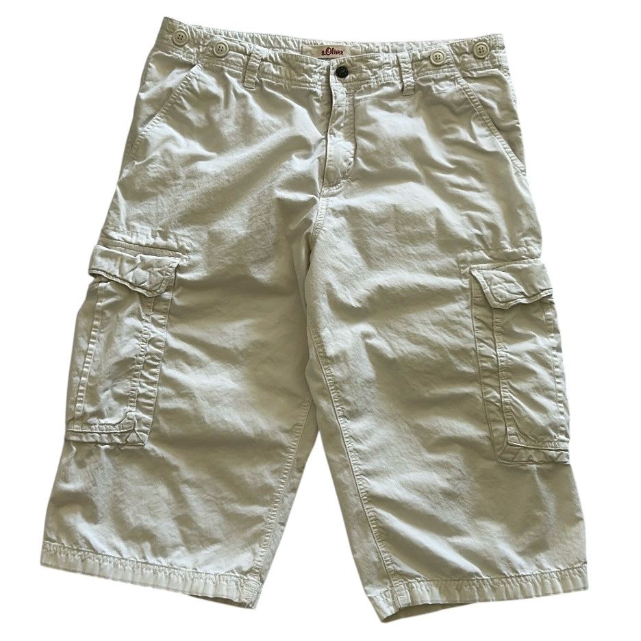 White Cargo Shorts