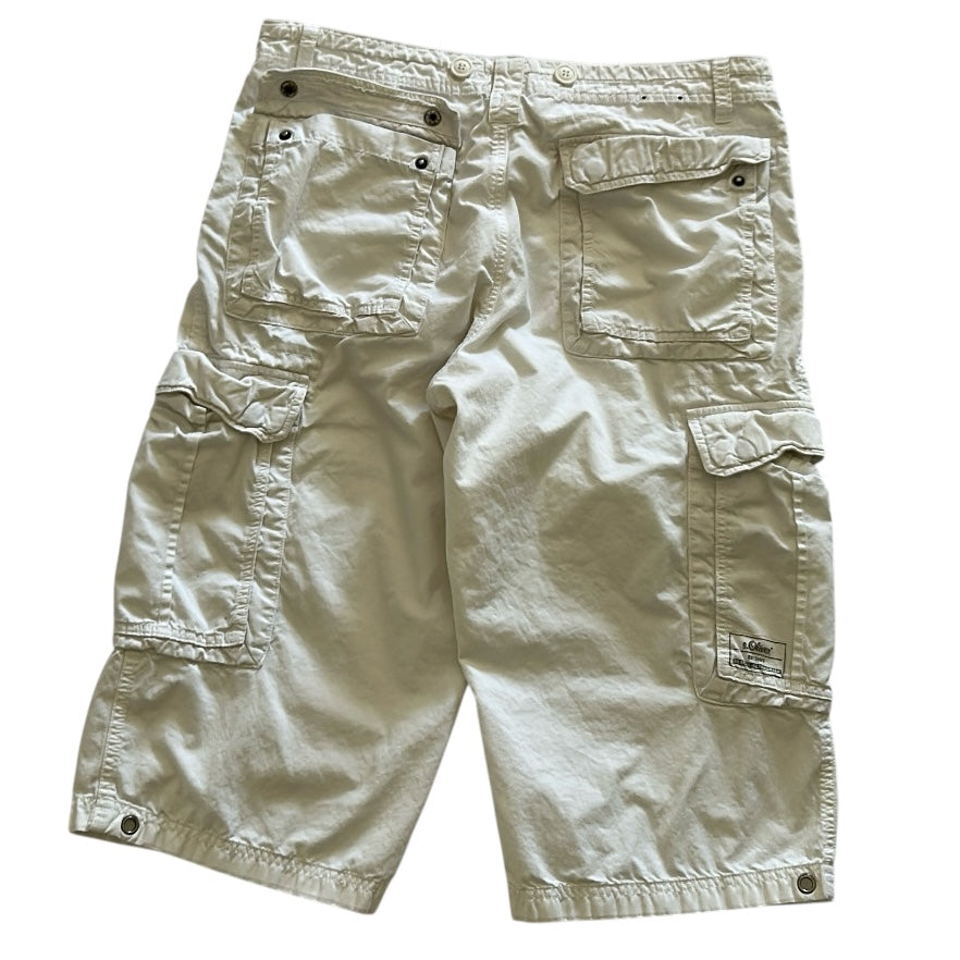 White Cargo Shorts