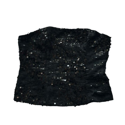 Sequin Glam Strapless Corset Top(Back Zip)