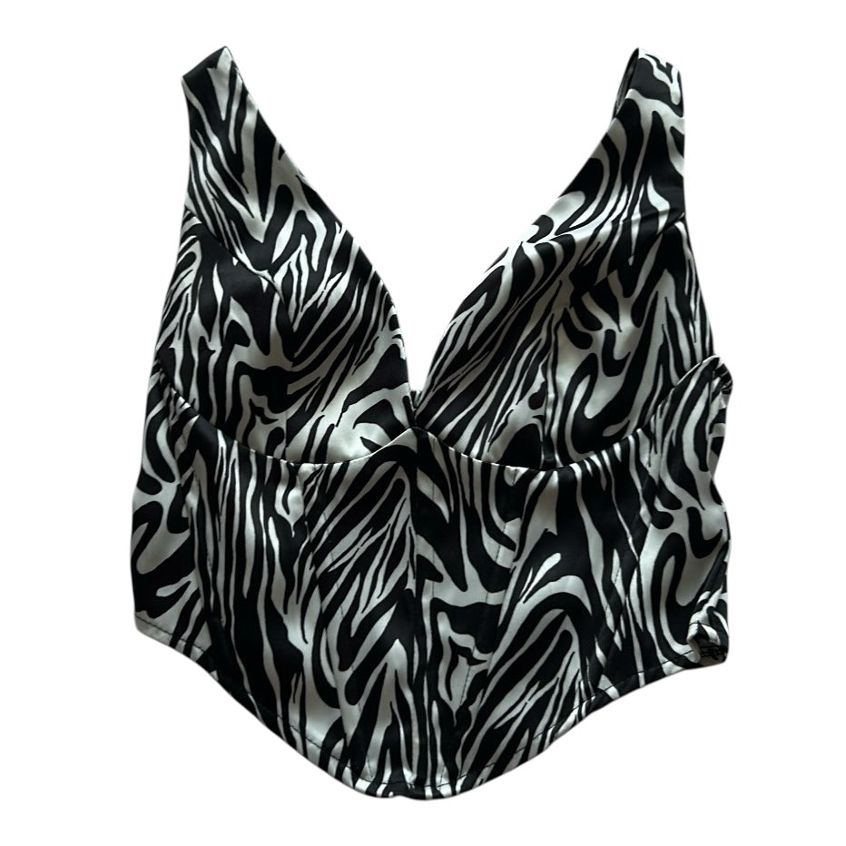 Silk Zebra Corset Top