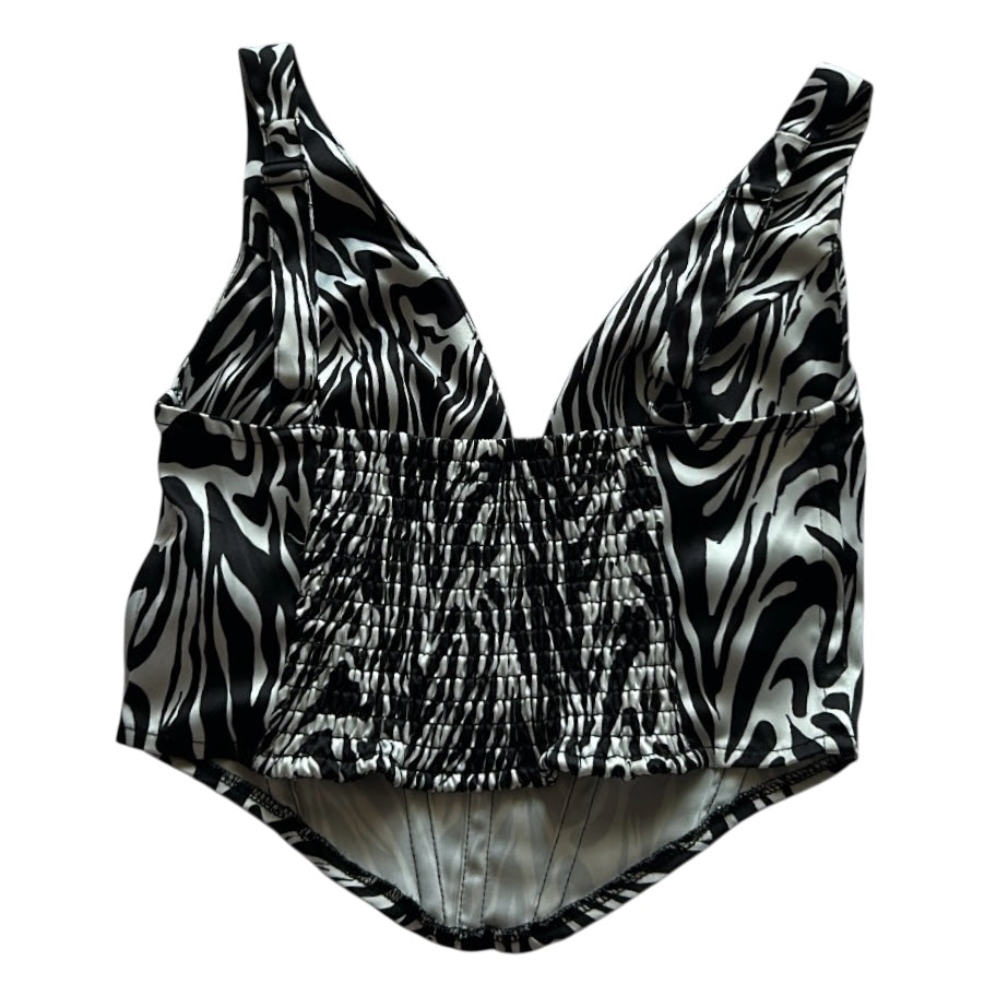 Silk Zebra Corset Top