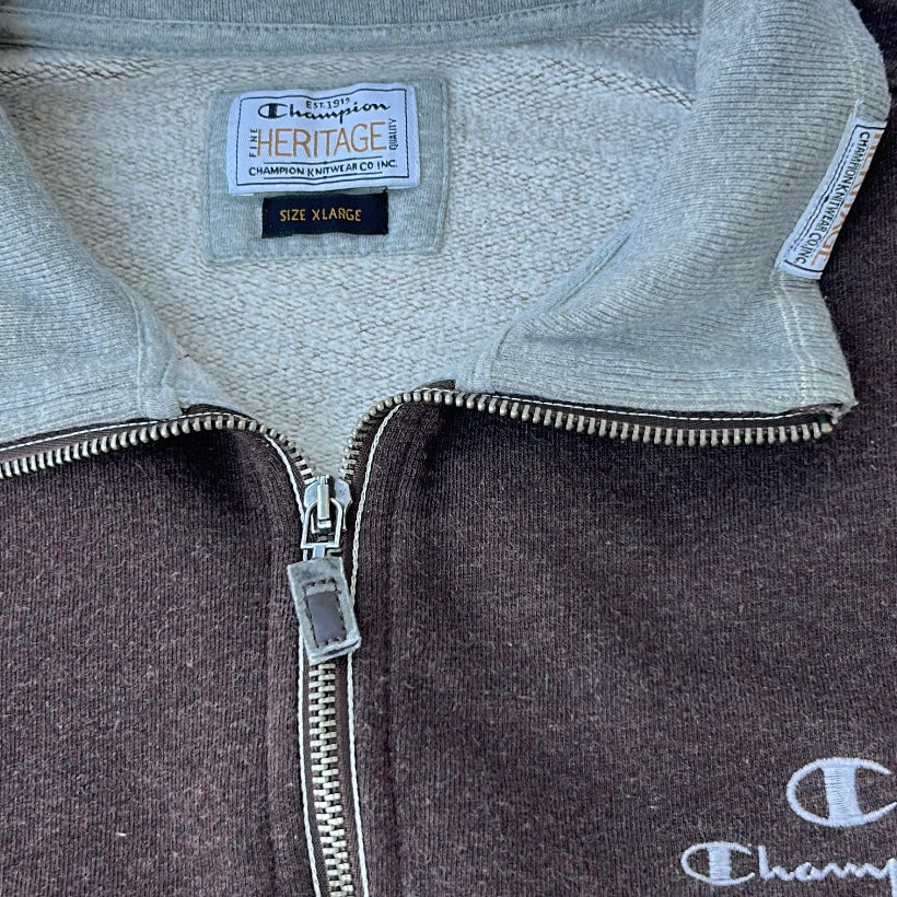 Champion  Heritage Vintage Chocolate Brown Jacket With inside micro Fleece