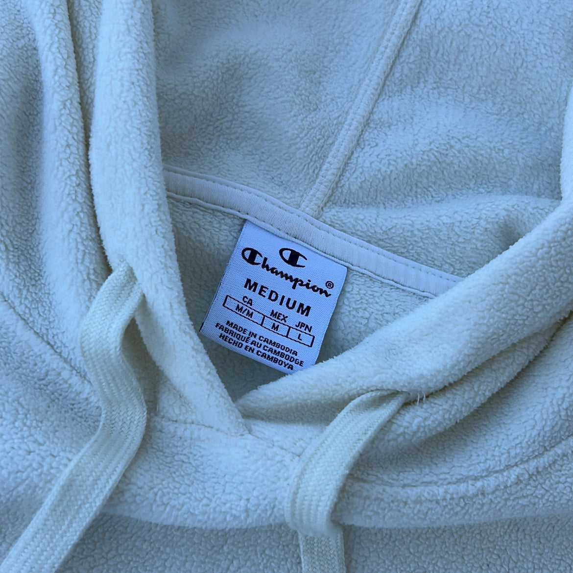 Champion Pink & White Adjustable Fleece Hoodie