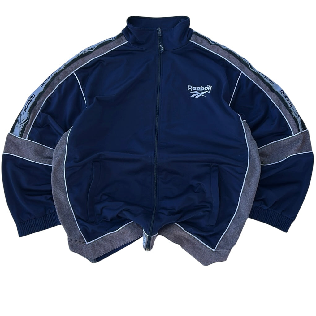 Vintage Reebok Navy Track Jacket With Embroidered Logo