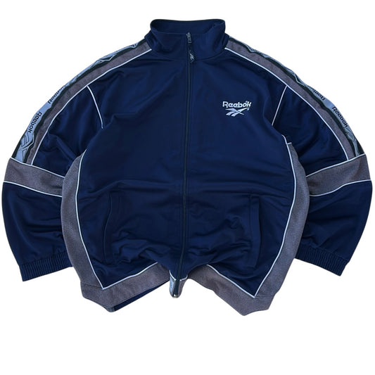 Vintage Reebok Navy Track Jacket With Embroidered Logo