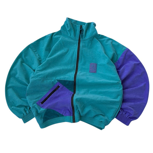 Vintage Vertical Francital Multicoloured Micro Suede Fleece Jacket