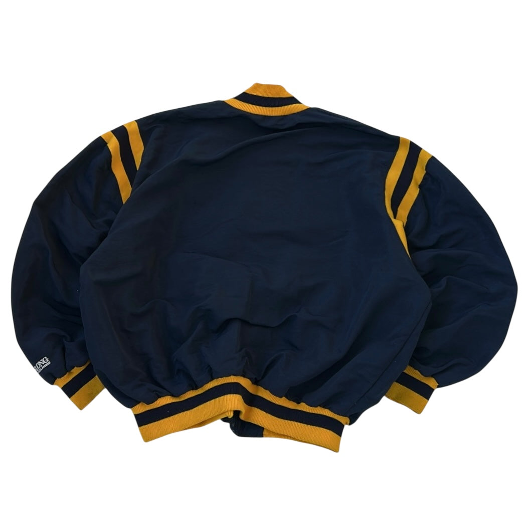 Vintage Navy & Yellow Varsity Bomber Jacket