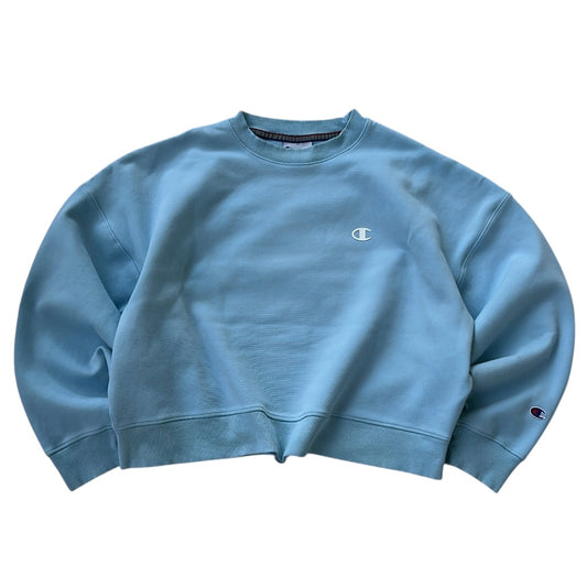 champion Cropped Baby Blue Cropped Sweatshirt
