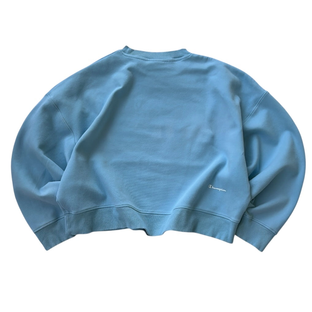 champion Cropped Baby Blue Cropped Sweatshirt