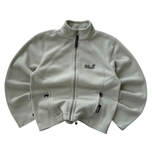 Jack wholfskin Embroidery logo full zip adjustable fleece jacket