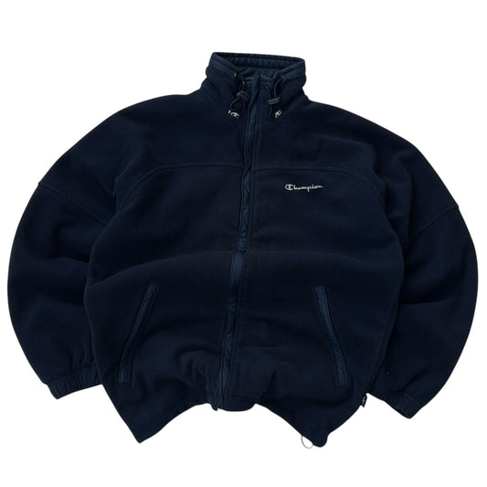 Champion Embroidery Logo Navy adjustable Fleece full zip Jacket