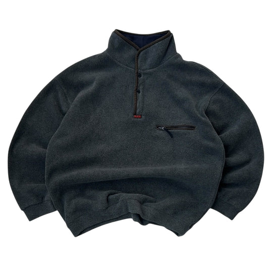 vintage SLAM 1/4 Button Up Grey Fleece