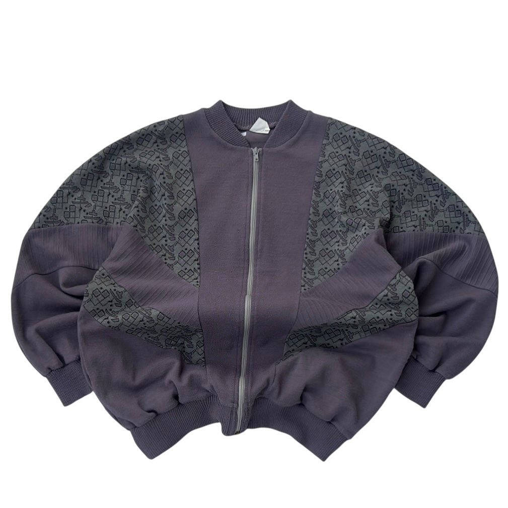 Vintage Pattern Purple Full Zip Jacket