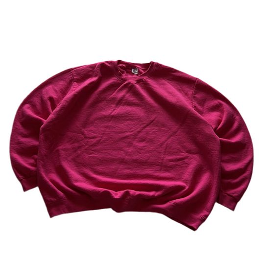 Hot Pink Plain Sweatshirt