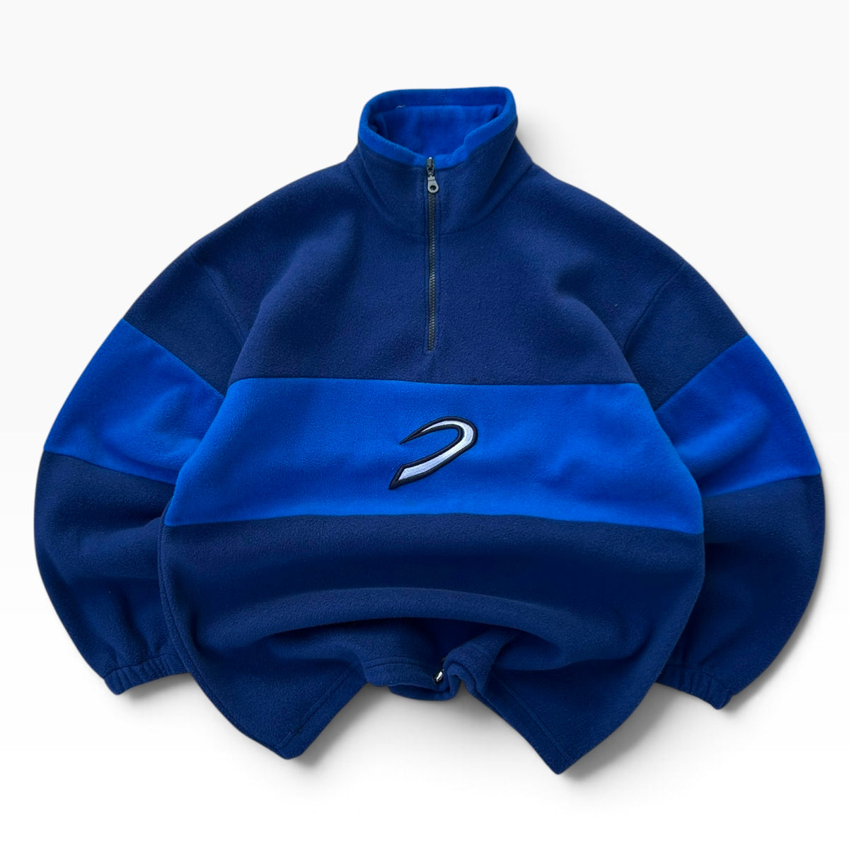 Colourblock graphic colourful  1/4 Zip adjustable fleece
