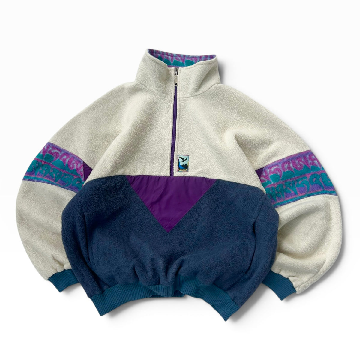 Salewa 1/4 zip colourful fleece