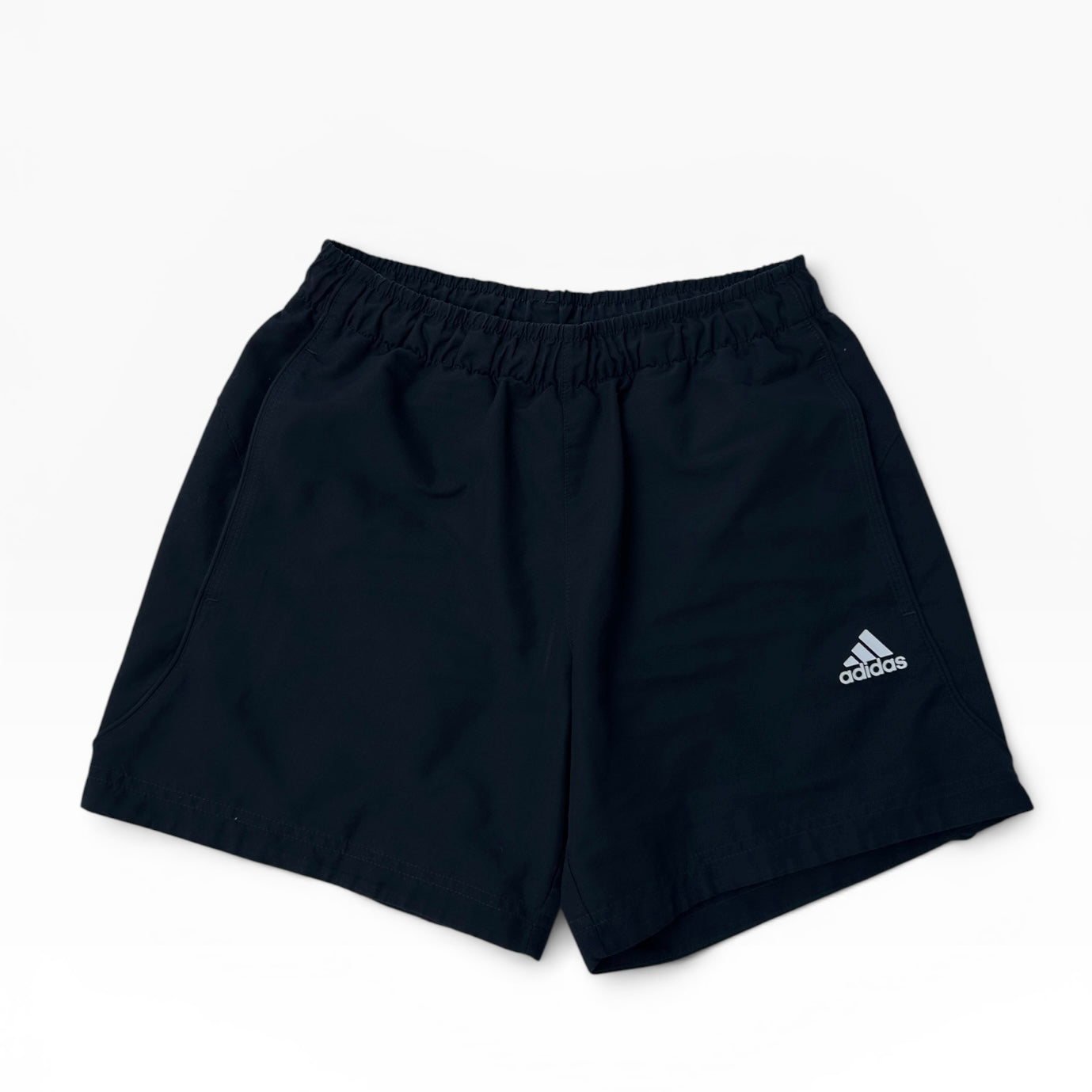 Adidas black track adjustable shorts