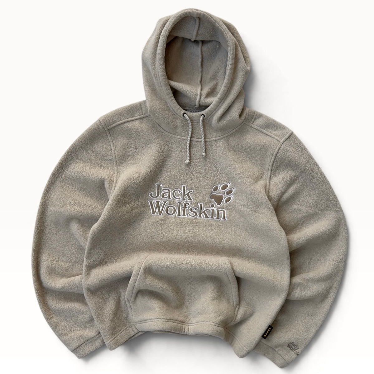 Jack Wholfskin beige hoodie fleece