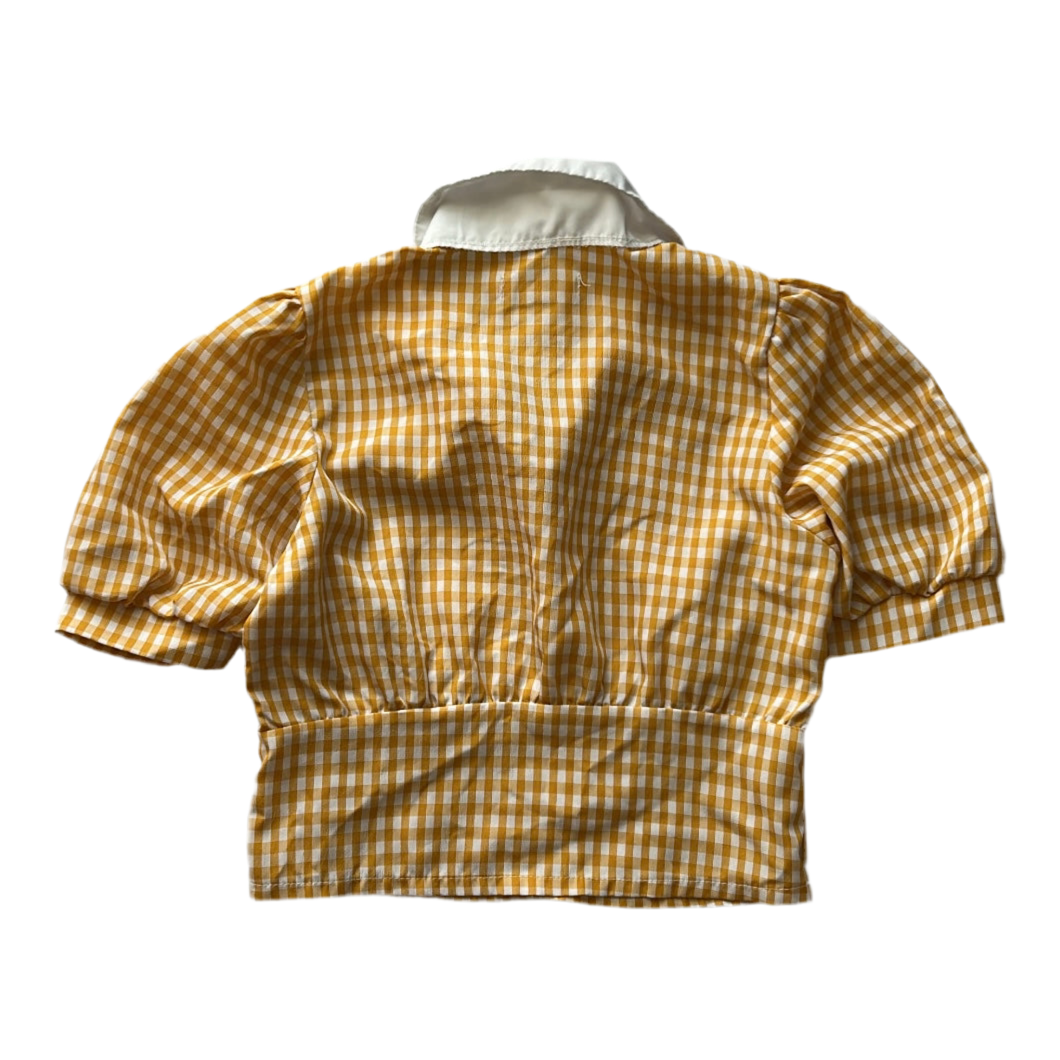 Balloon Sleeve Crop Top
