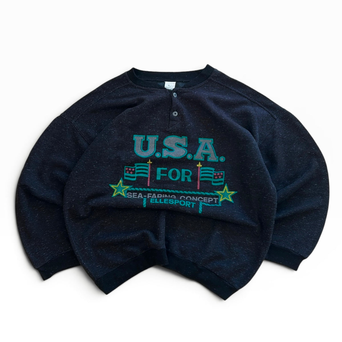 USA graphic button up sweatshirt