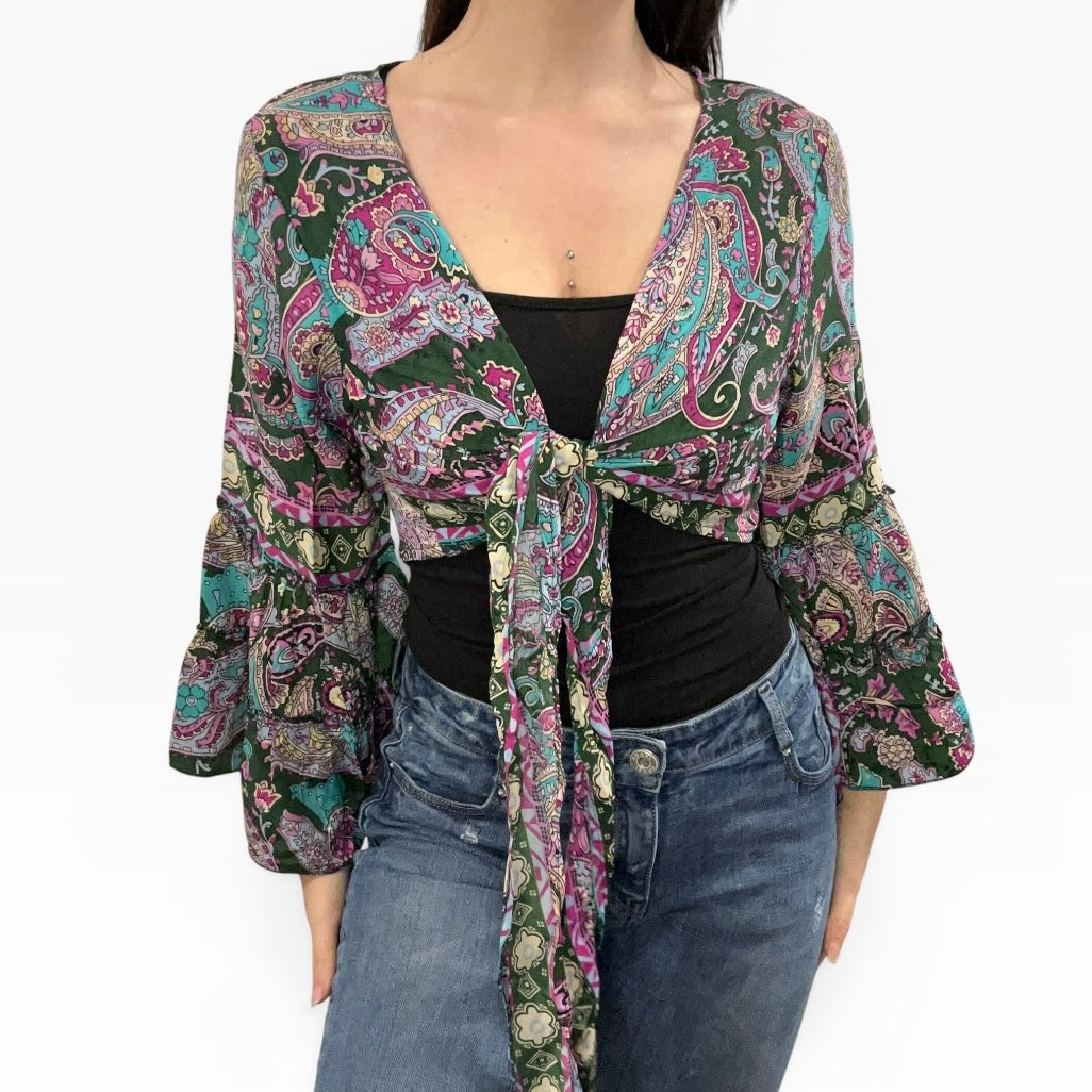 Dead stock retro coloublock tie top
