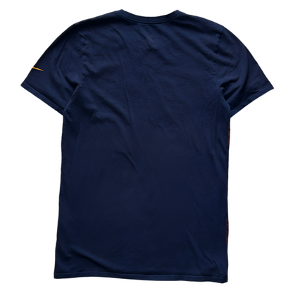 Vintage Nike FC Barcelona “BARÇA” Tee – Claret & Blue Stripes – The Nike Tee Tag