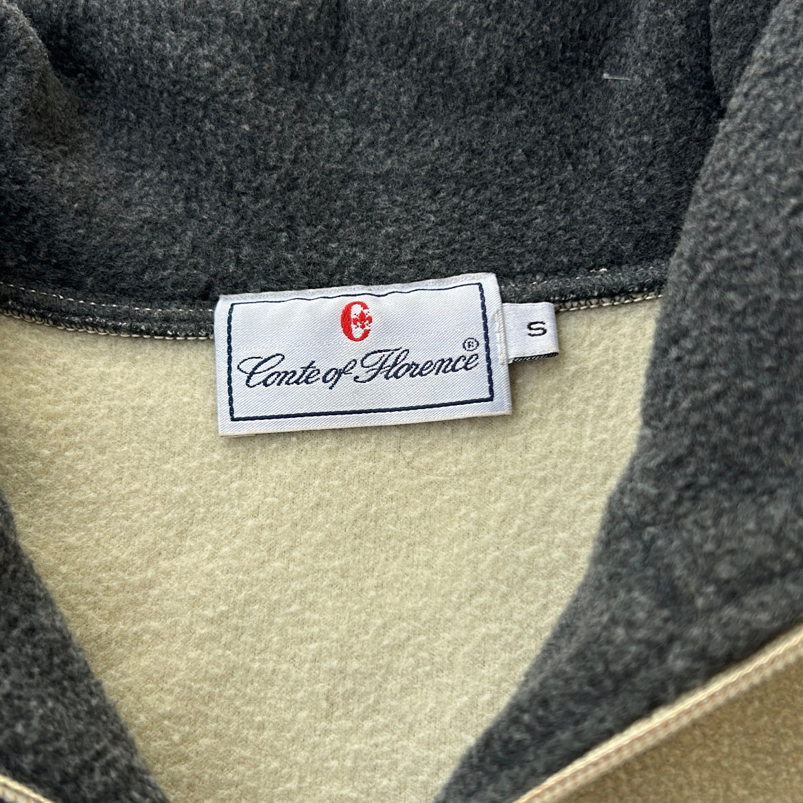Conte of Florence cream 1/4 Zip fleece