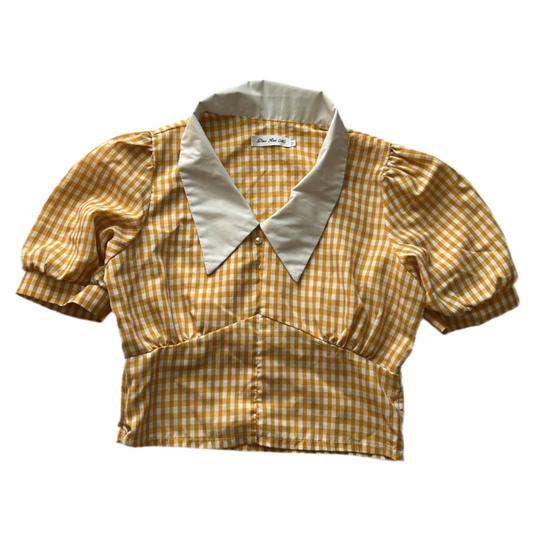 Balloon Sleeve Crop Top