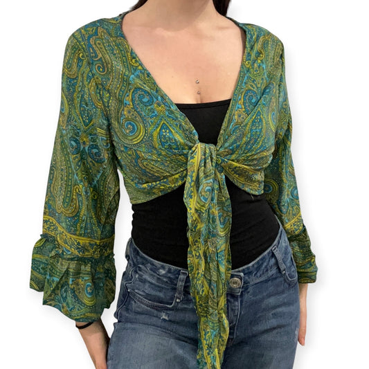 Dead stock retro coloublock tie top