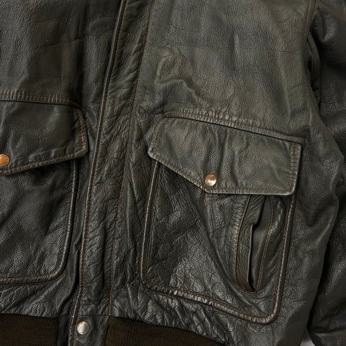 Choco bitter bomber leather jacket