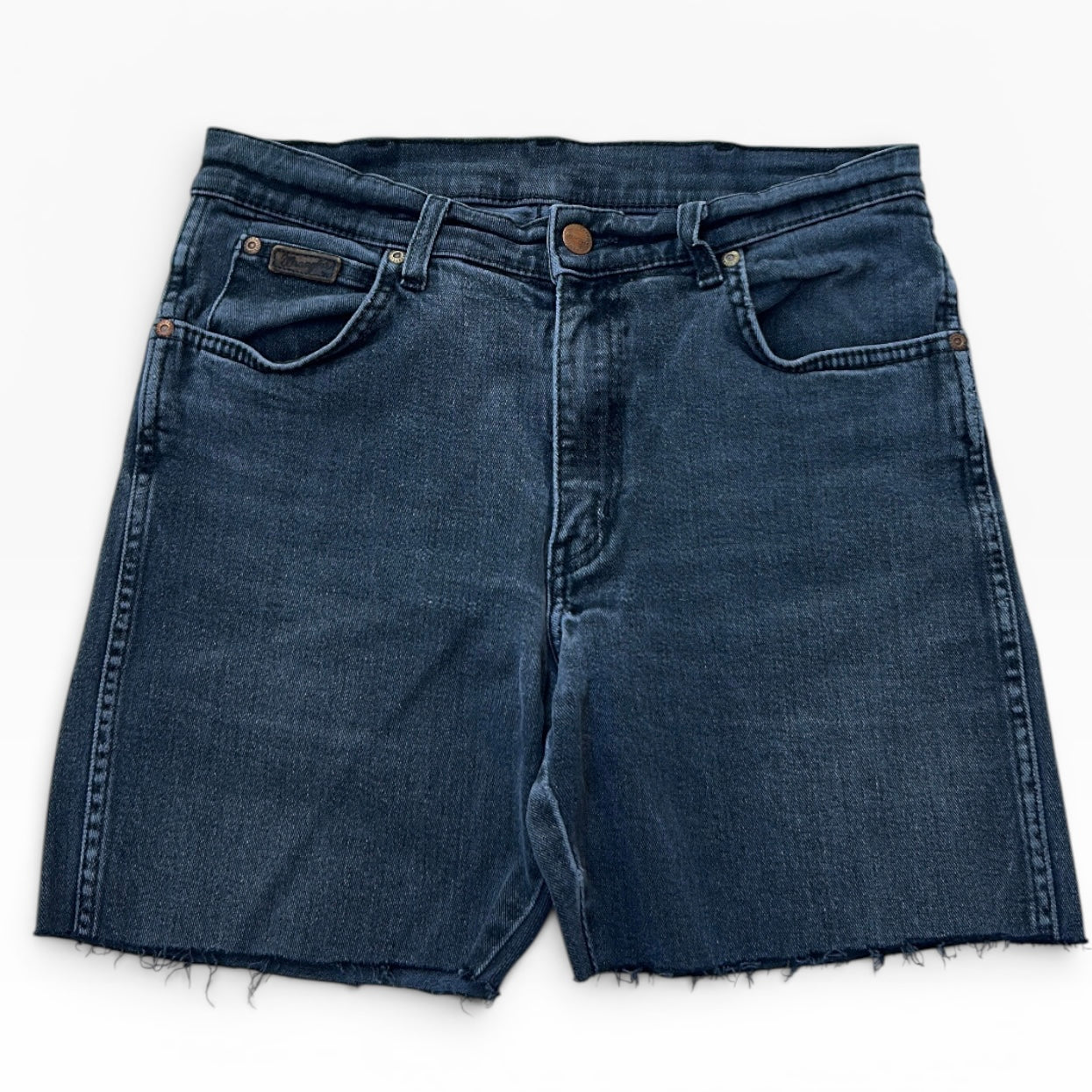 Wrangler dark grey denim shorts