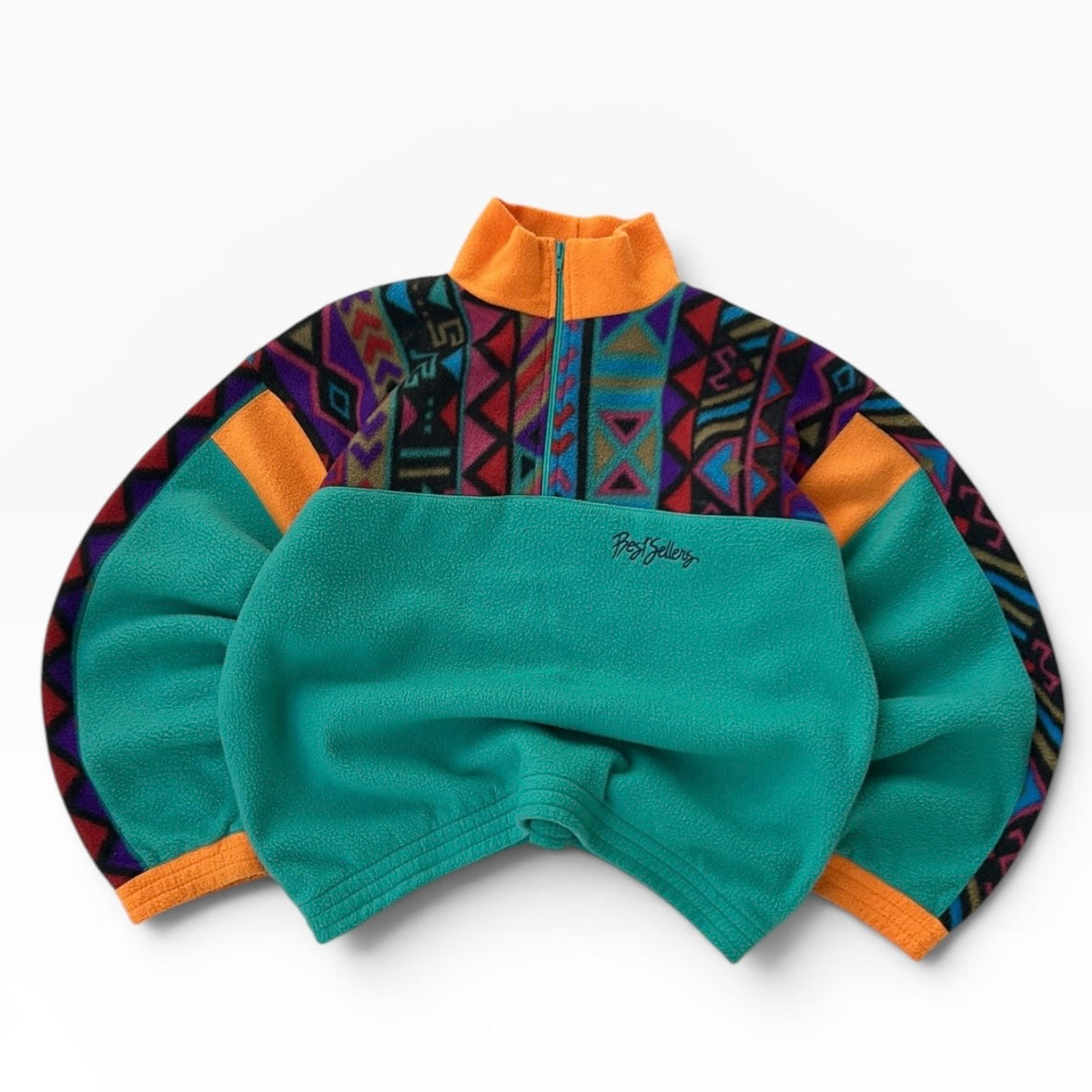 Crazy 1/4 zip colourfull fleece