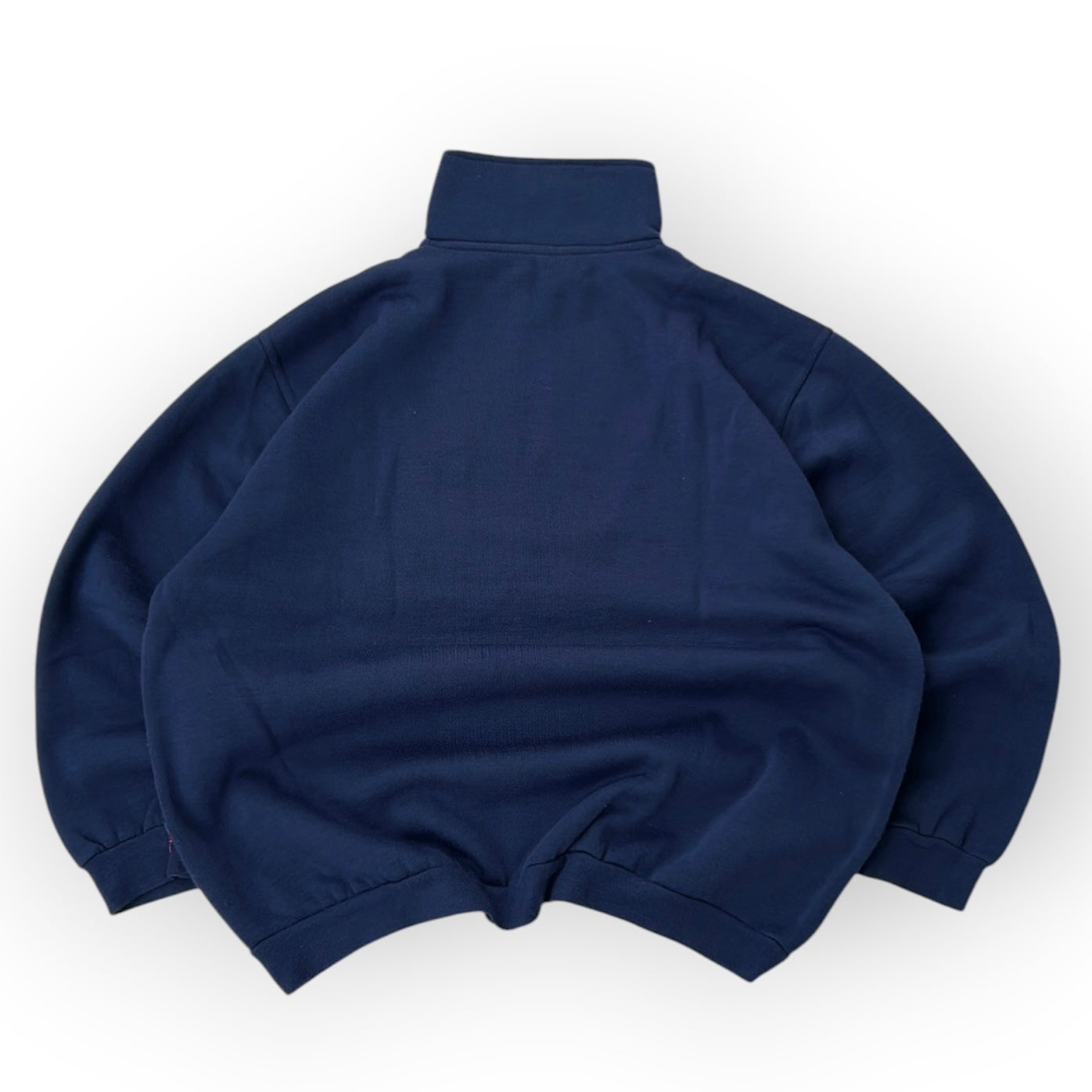 Vintage 1/4 Zip embroidered flowers sweatshirt