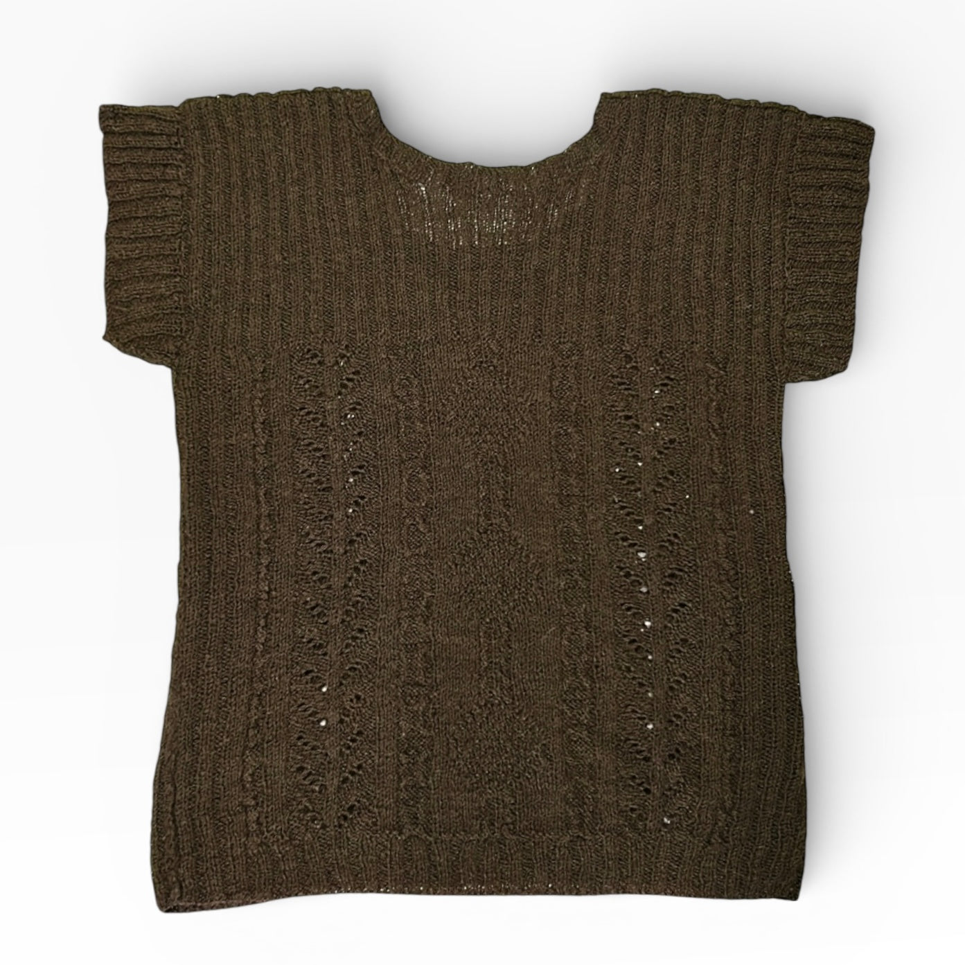 Chocolate brown soft knitted top