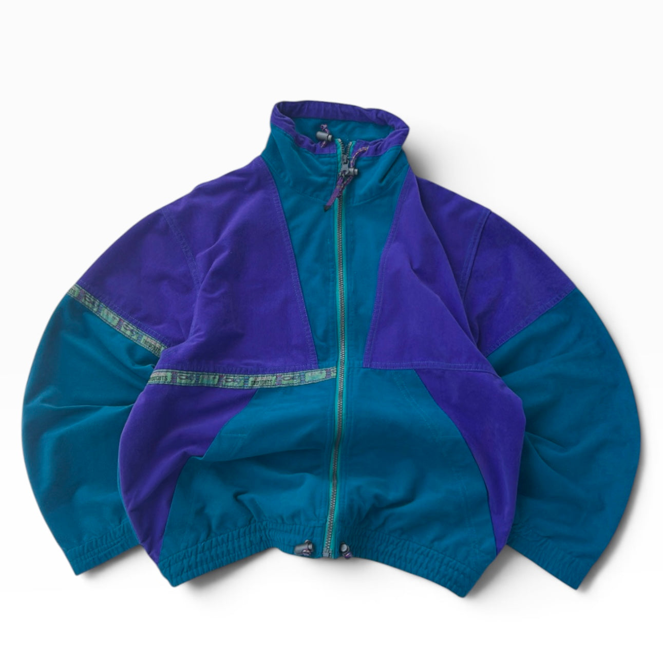 Vintage colourblocking gull zip adjustable jacket