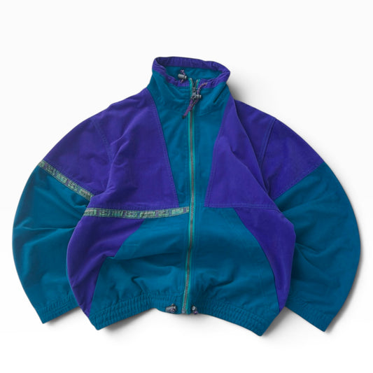 Vintage colourblocking gull zip adjustable jacket